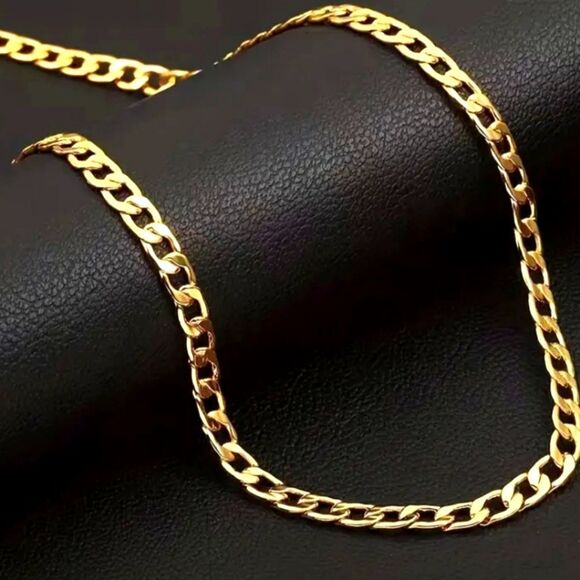 18k gold Cuban chain necklace - Picture 8 of 11